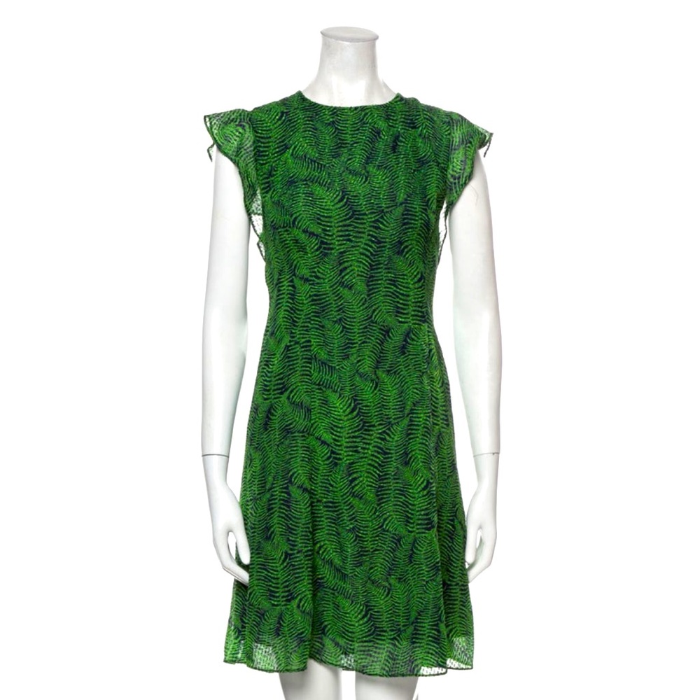 New without tags Michael Kors green leaf printed mini dress size 8